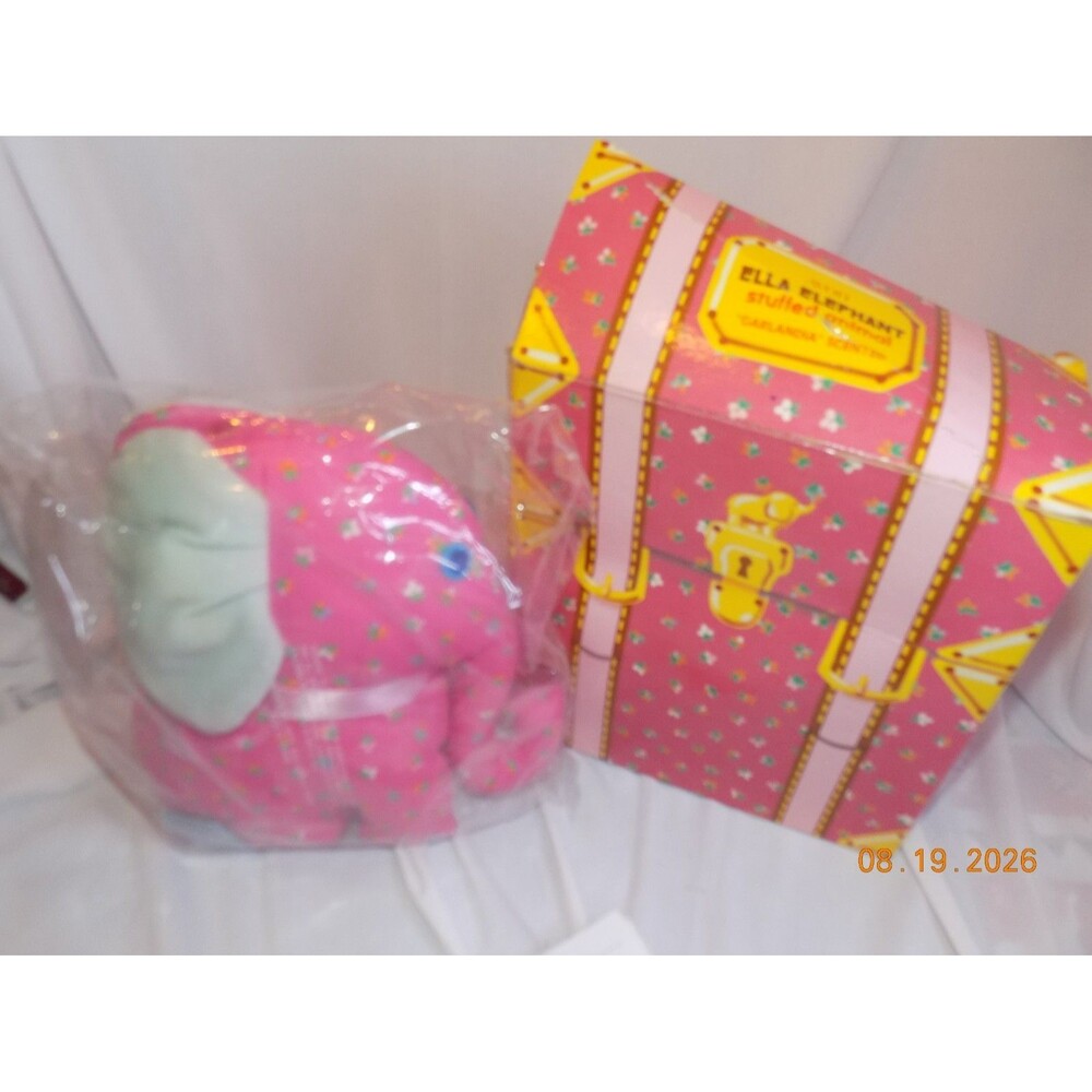 Vintage Avon Ella Elephant Plush Garlandia Scented In Box - Sealed Original Wrap